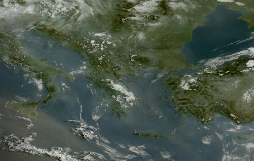 Τελευταία δορυφορική εικόνα νεφοκάλυψης