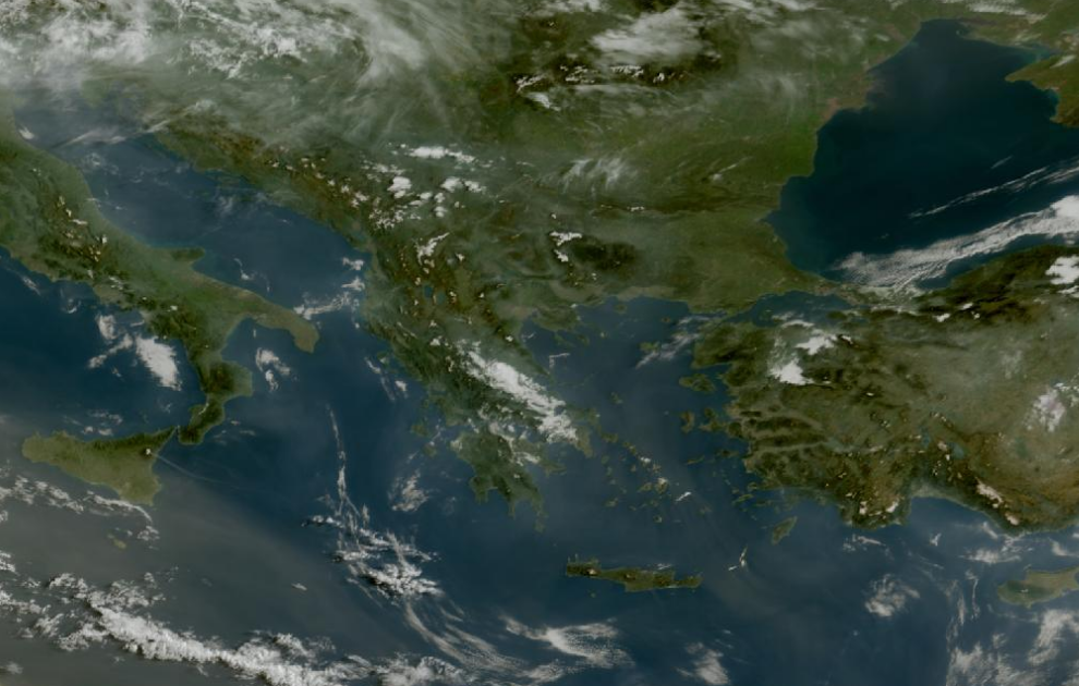 Τελευταία δορυφορική εικόνα νεφοκάλυψης