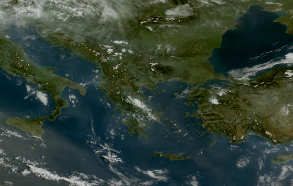 Τελευταία δορυφορική εικόνα νεφοκάλυψης