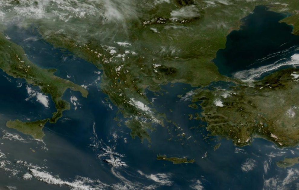 Τελευταία δορυφορική εικόνα νεφοκάλυψης