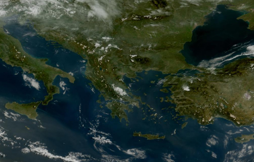 Τελευταία δορυφορική εικόνα νεφοκάλυψης