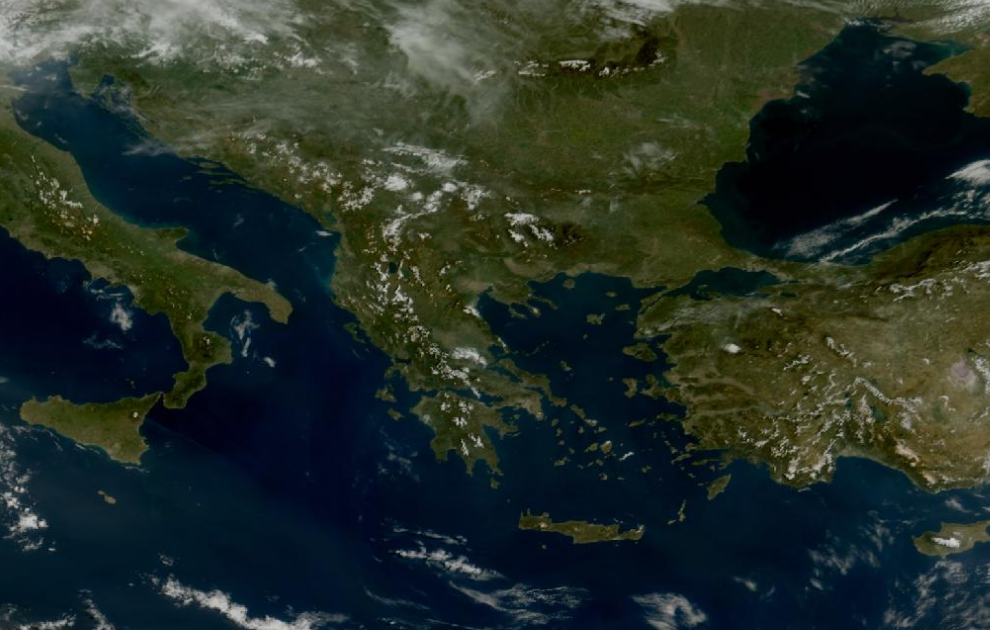 Τελευταία δορυφορική εικόνα νεφοκάλυψης