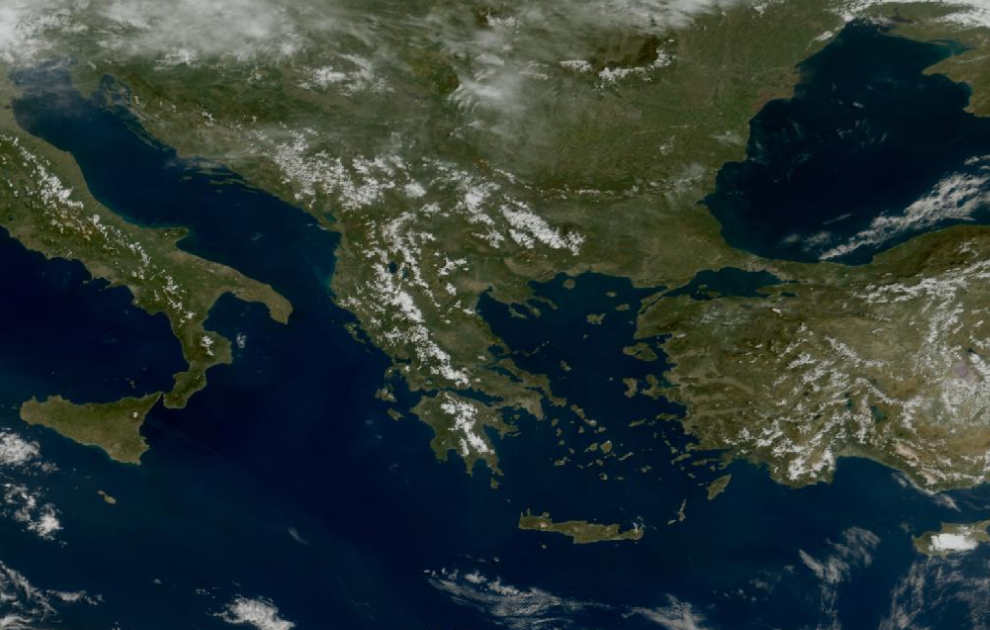 Τελευταία δορυφορική εικόνα νεφοκάλυψης