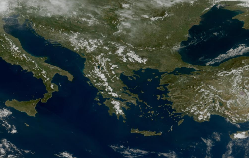 Τελευταία δορυφορική εικόνα νεφοκάλυψης