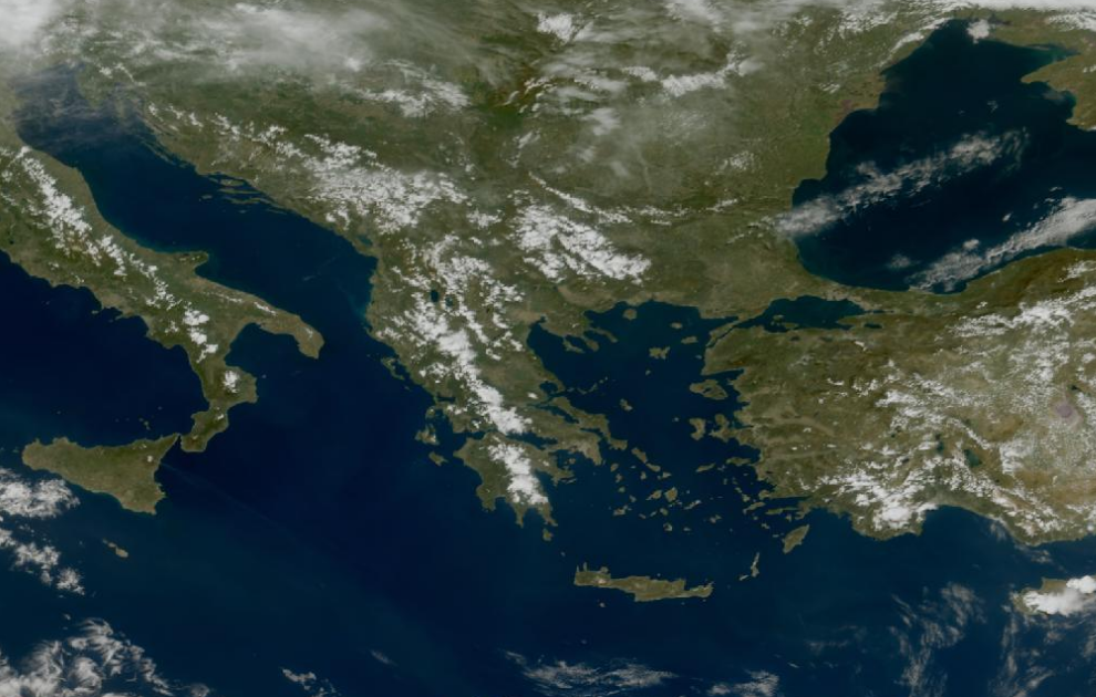 Τελευταία δορυφορική εικόνα νεφοκάλυψης