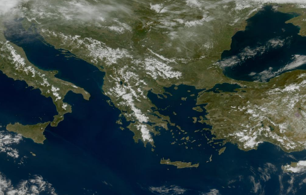 Τελευταία δορυφορική εικόνα νεφοκάλυψης