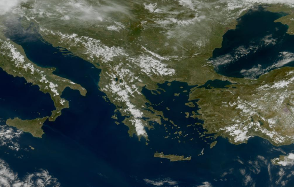 Τελευταία δορυφορική εικόνα νεφοκάλυψης