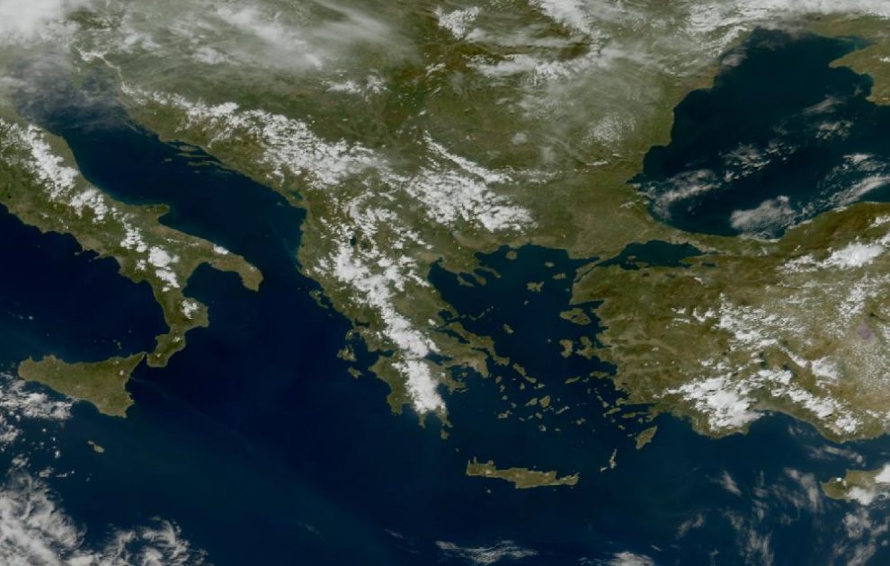 Τελευταία δορυφορική εικόνα νεφοκάλυψης