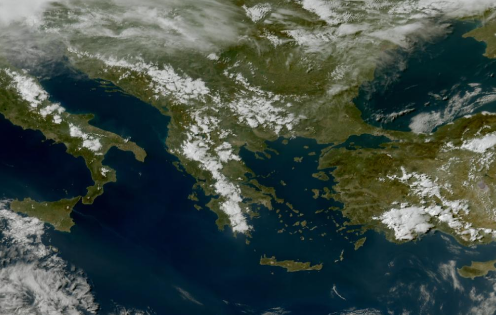 Τελευταία δορυφορική εικόνα νεφοκάλυψης