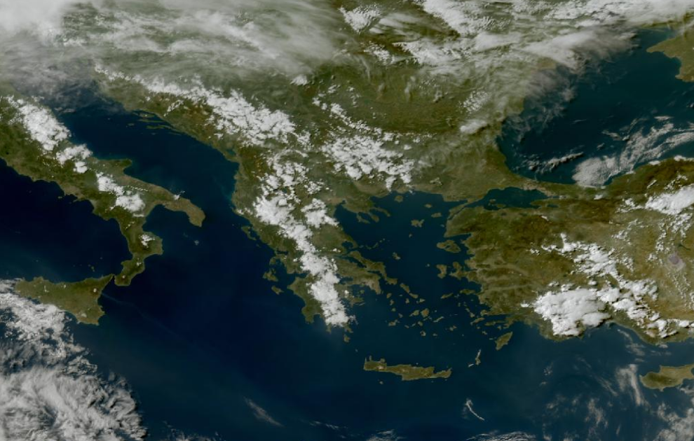 Τελευταία δορυφορική εικόνα νεφοκάλυψης