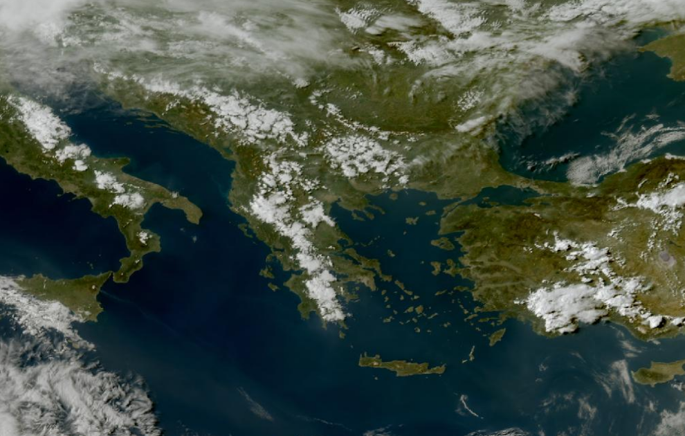 Τελευταία δορυφορική εικόνα νεφοκάλυψης