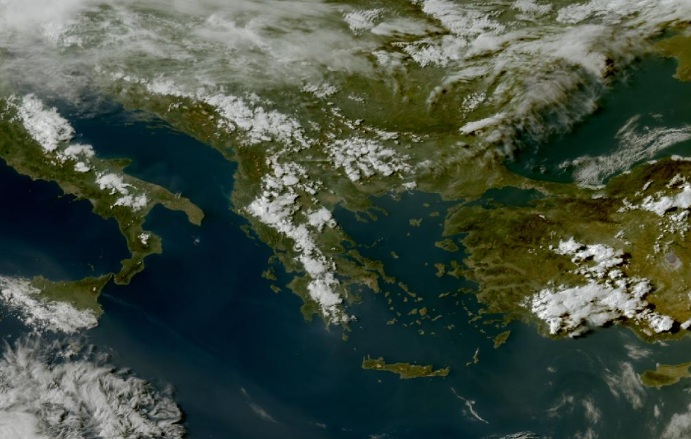 Τελευταία δορυφορική εικόνα νεφοκάλυψης