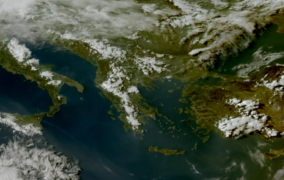 Τελευταία δορυφορική εικόνα νεφοκάλυψης