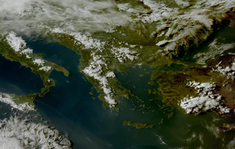 Τελευταία δορυφορική εικόνα νεφοκάλυψης