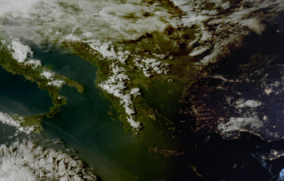 Τελευταία δορυφορική εικόνα νεφοκάλυψης