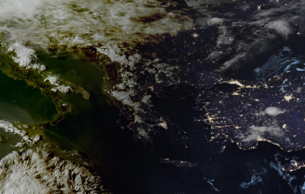 Τελευταία δορυφορική εικόνα νεφοκάλυψης