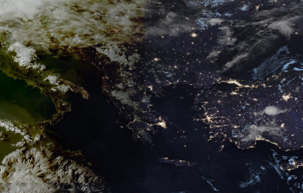 Τελευταία δορυφορική εικόνα νεφοκάλυψης