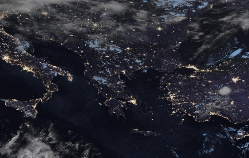 Τελευταία δορυφορική εικόνα νεφοκάλυψης