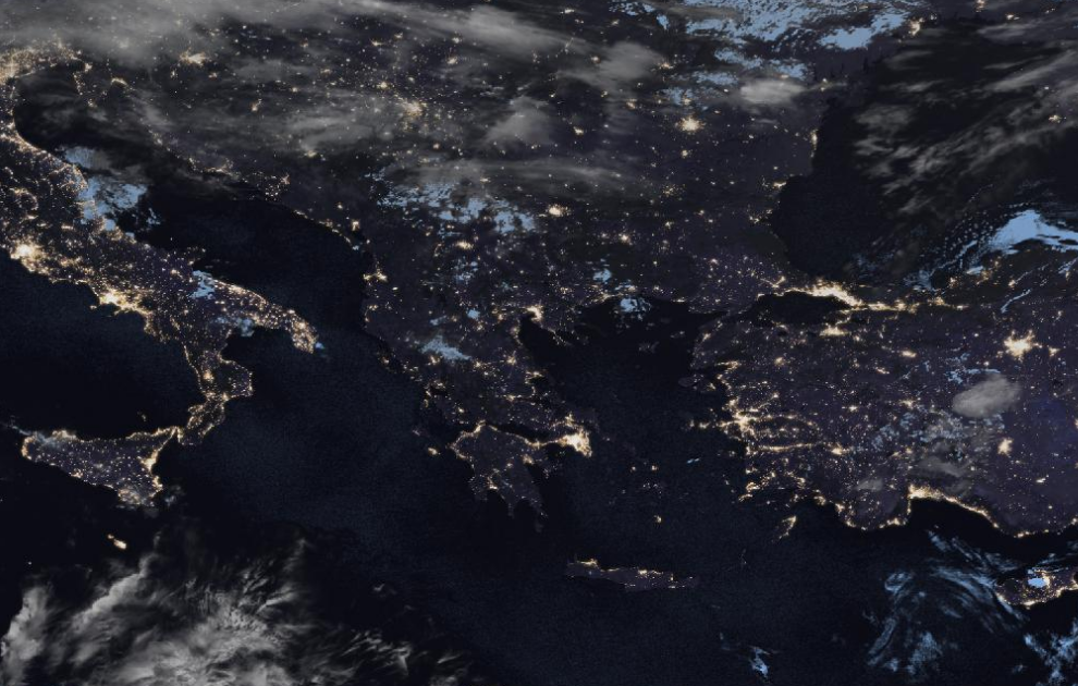 Τελευταία δορυφορική εικόνα νεφοκάλυψης