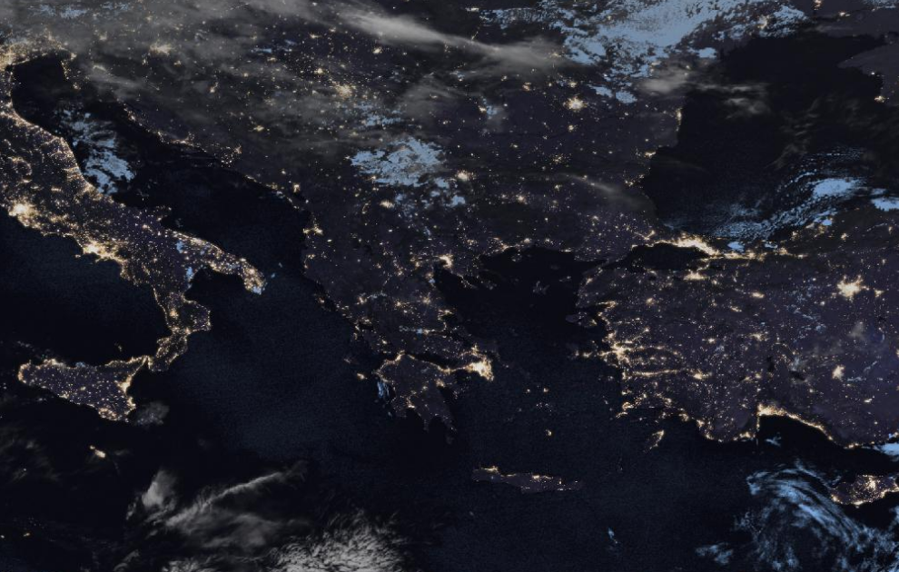 Τελευταία δορυφορική εικόνα νεφοκάλυψης