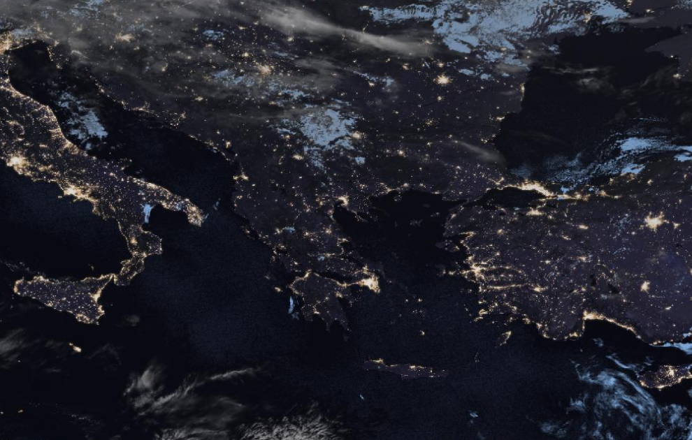 Τελευταία δορυφορική εικόνα νεφοκάλυψης