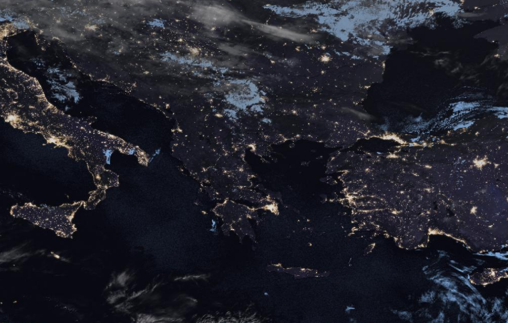 Τελευταία δορυφορική εικόνα νεφοκάλυψης