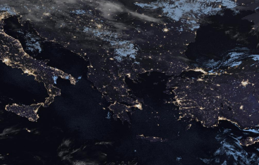 Τελευταία δορυφορική εικόνα νεφοκάλυψης