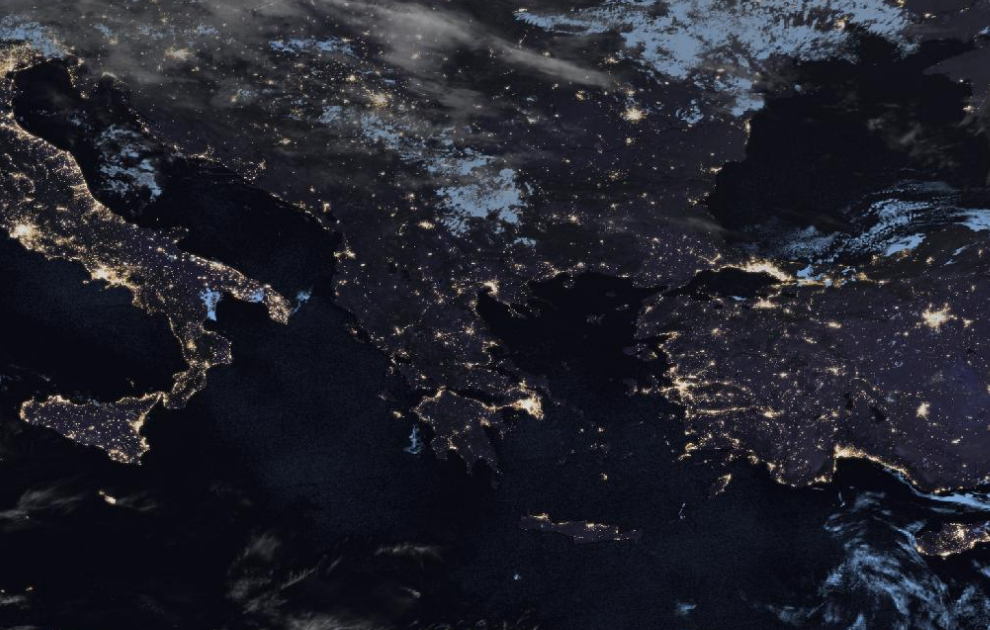 Τελευταία δορυφορική εικόνα νεφοκάλυψης