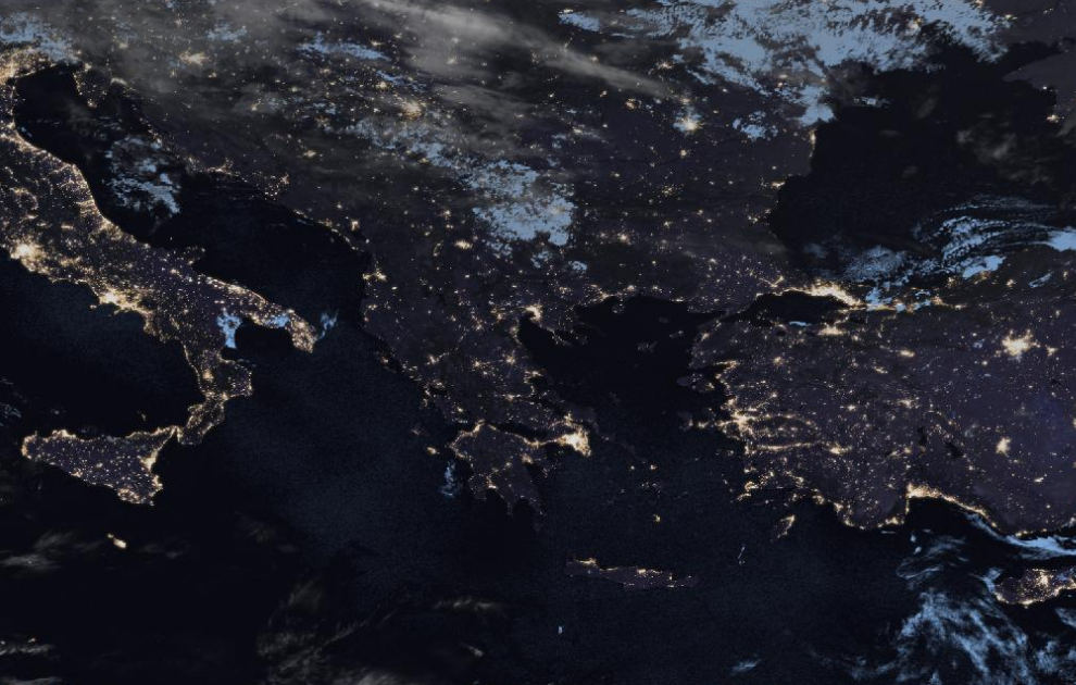 Τελευταία δορυφορική εικόνα νεφοκάλυψης