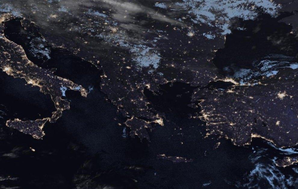 Τελευταία δορυφορική εικόνα νεφοκάλυψης