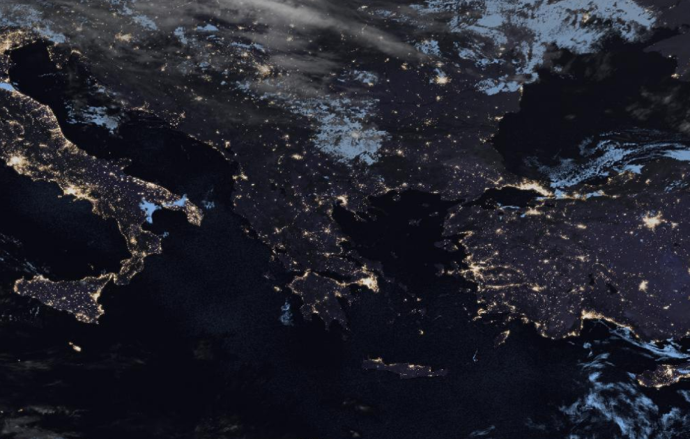 Τελευταία δορυφορική εικόνα νεφοκάλυψης