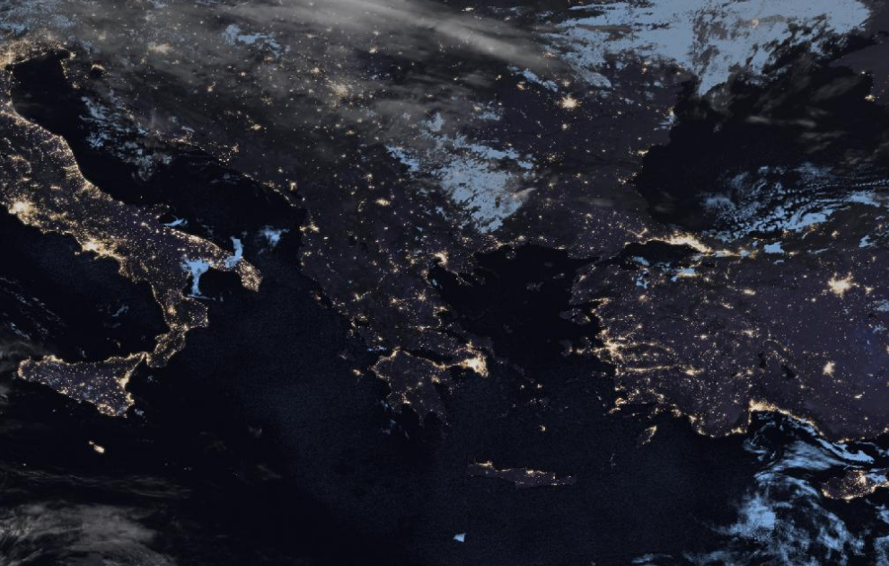 Τελευταία δορυφορική εικόνα νεφοκάλυψης