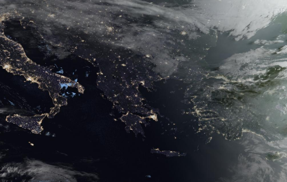 Τελευταία δορυφορική εικόνα νεφοκάλυψης