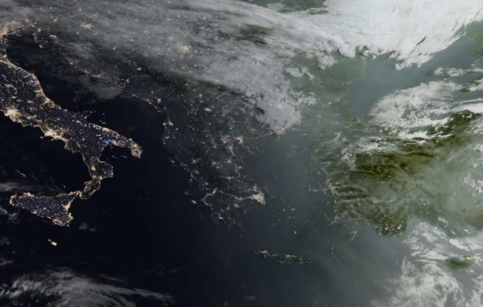 Τελευταία δορυφορική εικόνα νεφοκάλυψης