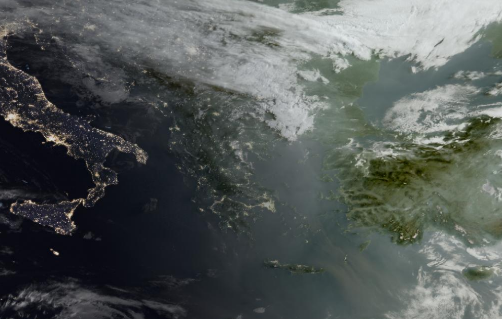 Τελευταία δορυφορική εικόνα νεφοκάλυψης