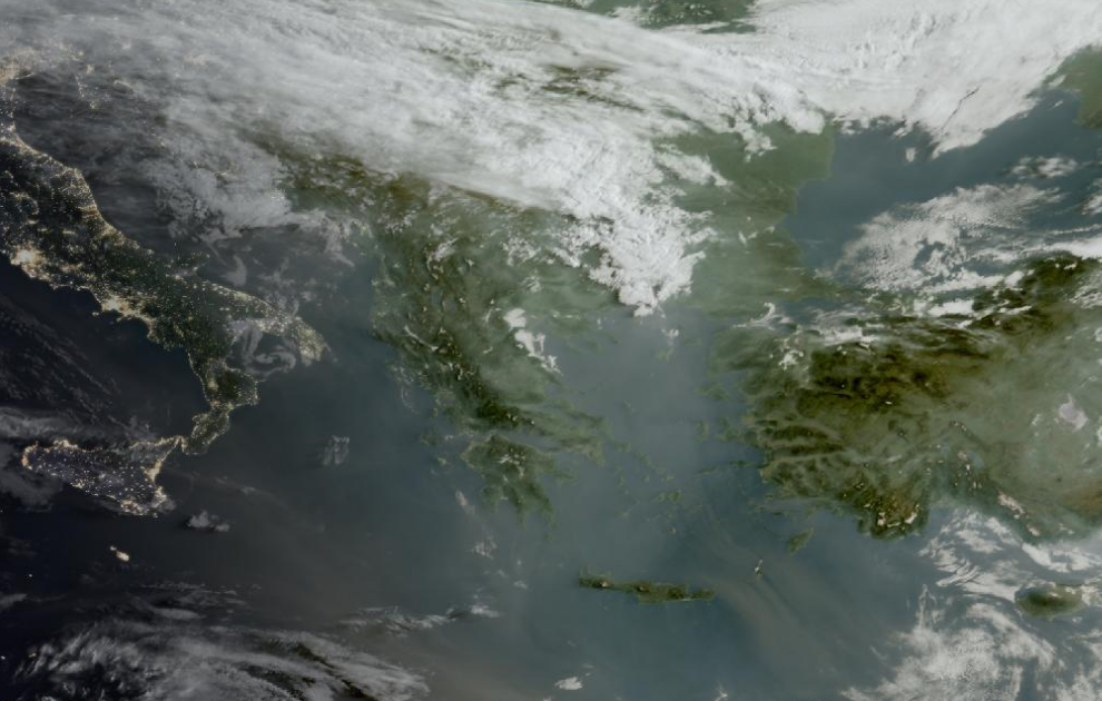 Τελευταία δορυφορική εικόνα νεφοκάλυψης