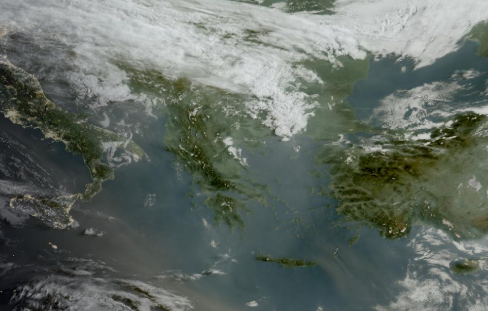 Τελευταία δορυφορική εικόνα νεφοκάλυψης