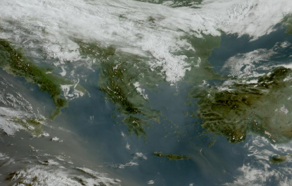 Τελευταία δορυφορική εικόνα νεφοκάλυψης