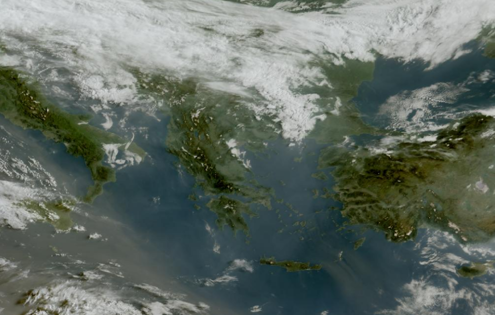 Τελευταία δορυφορική εικόνα νεφοκάλυψης