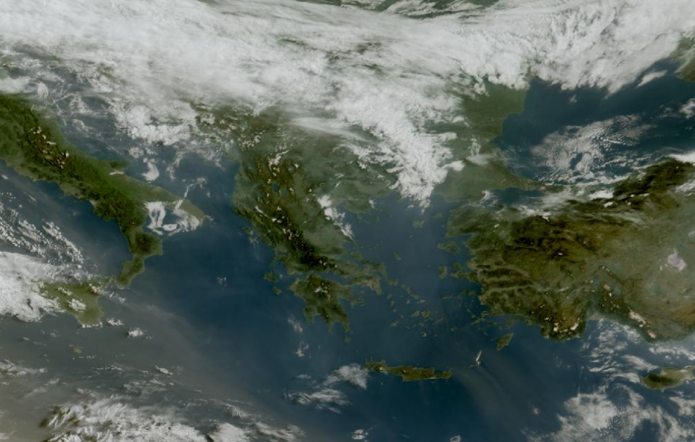 Τελευταία δορυφορική εικόνα νεφοκάλυψης