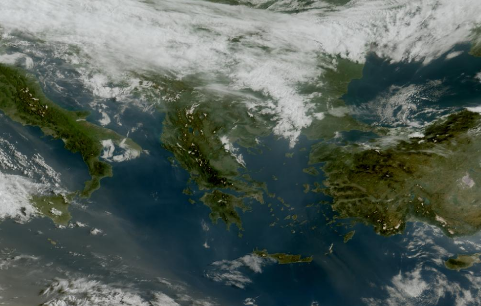 Τελευταία δορυφορική εικόνα νεφοκάλυψης