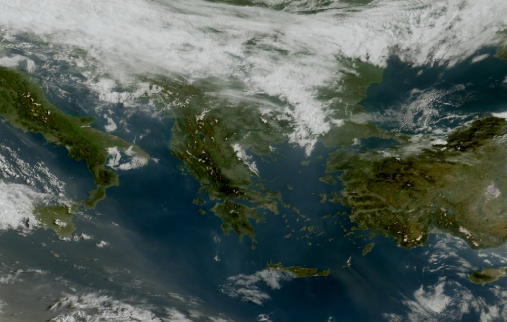 Τελευταία δορυφορική εικόνα νεφοκάλυψης