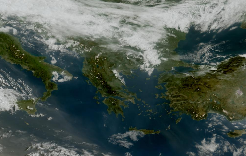 Τελευταία δορυφορική εικόνα νεφοκάλυψης