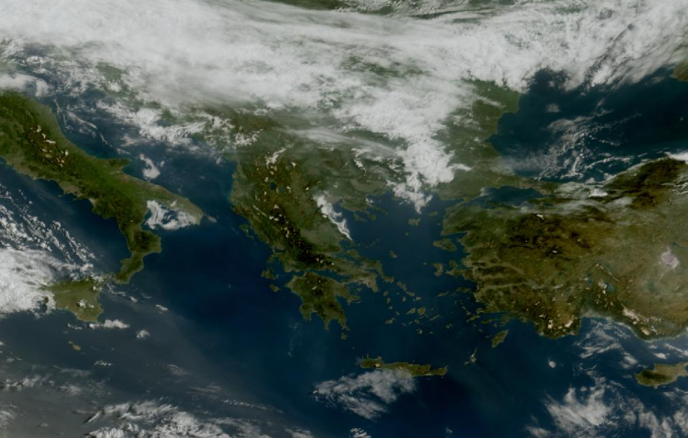 Τελευταία δορυφορική εικόνα νεφοκάλυψης