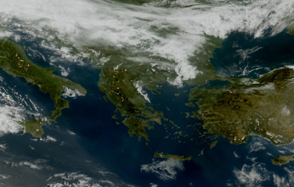 Τελευταία δορυφορική εικόνα νεφοκάλυψης