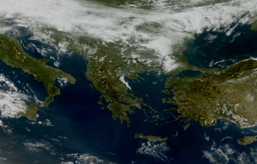 Τελευταία δορυφορική εικόνα νεφοκάλυψης