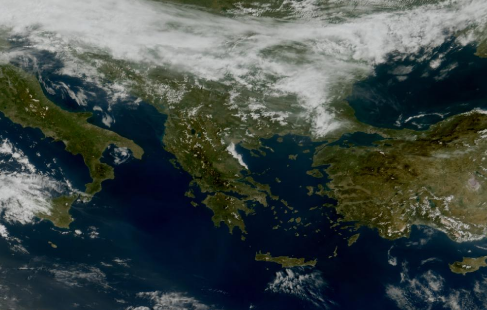 Τελευταία δορυφορική εικόνα νεφοκάλυψης