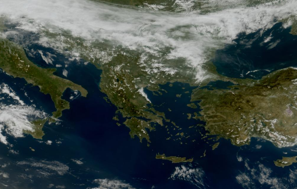 Τελευταία δορυφορική εικόνα νεφοκάλυψης