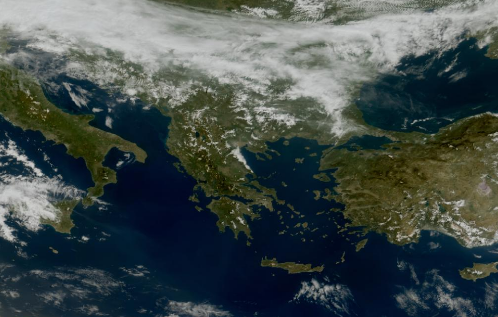 Τελευταία δορυφορική εικόνα νεφοκάλυψης