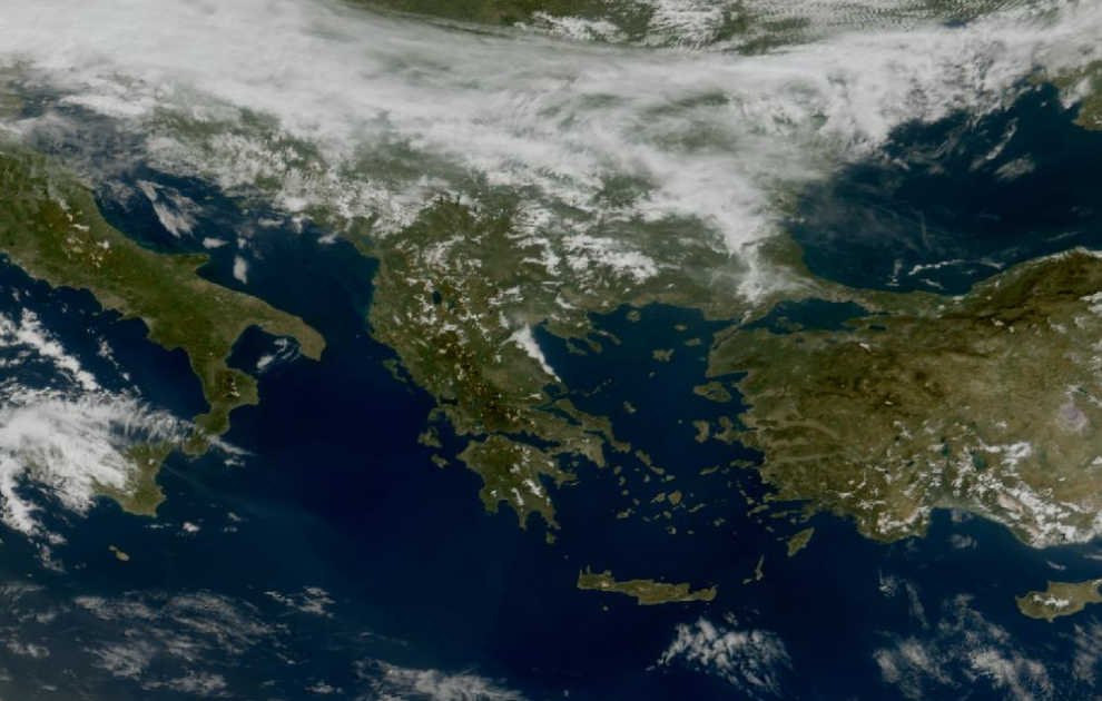 Τελευταία δορυφορική εικόνα νεφοκάλυψης